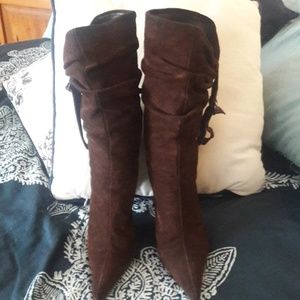 Bebe suede slouch boots